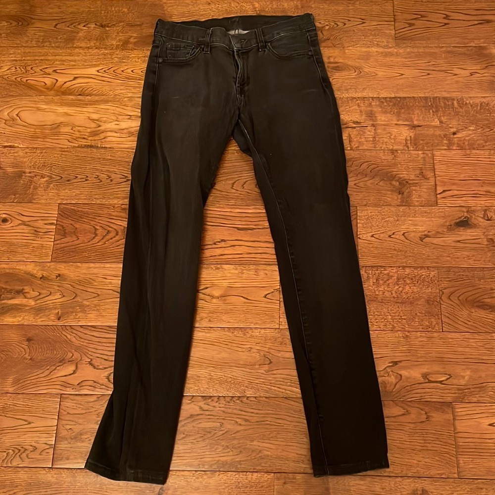 7 for all Mankind, black skinny jeans